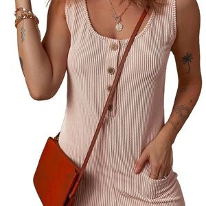 Women’s casual ribbed tank casual romper